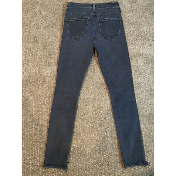 Citizens Of Humanity Rocket High Rise Distressed Skinny Jeans Womens 24 Raw Hem - Picture 2 of 7